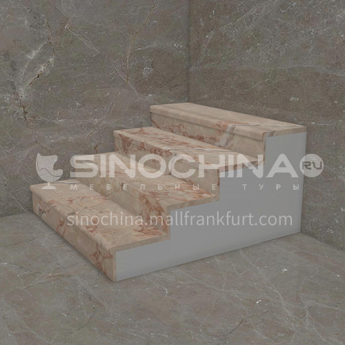 Natural red light luxury marble staircase M-HA30Z